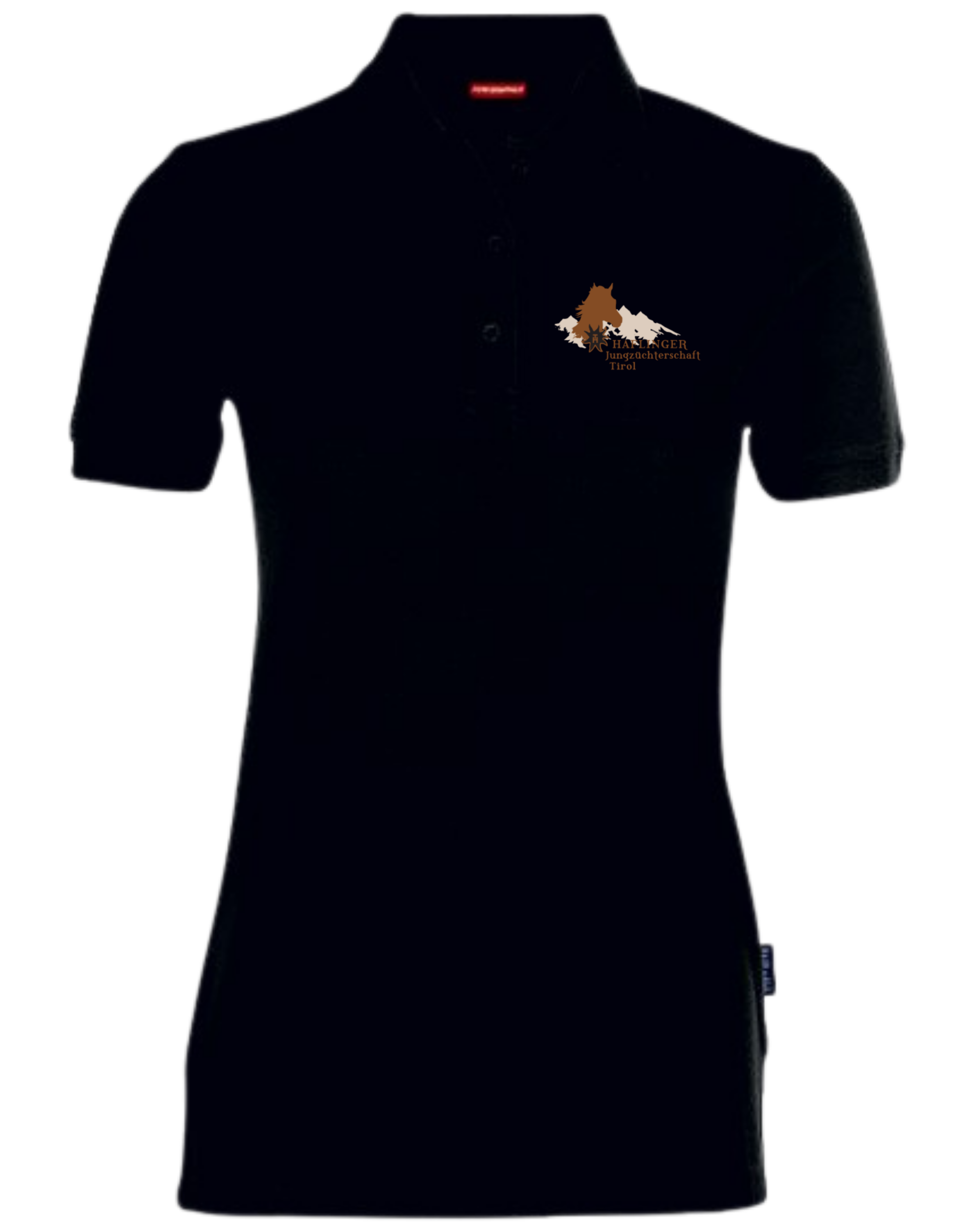 Ladies Fitted Stretch Polo SCHWARZ